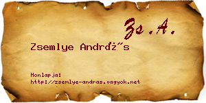 Zsemlye András névjegykártya